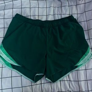 These are cute green athletic shorts rarely worn!